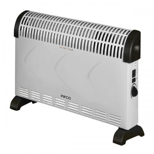 White 2000 W Pifco Turbo Convection Heater with Fan Adjustable Thermostat 